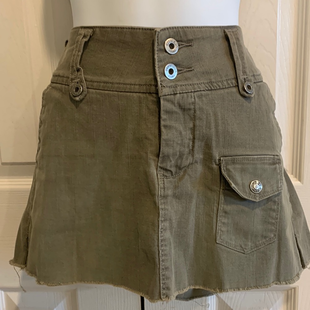 Military Green Mini Denim Skirt ❤️New Listing❤️